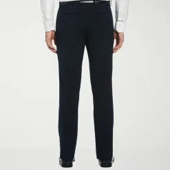 Savane Comfort Waist Mens Slim Fit Dress Flat Front Pant