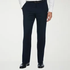 Savane Premium Stretch Expandable Waist Mens Straight Fit Dress Flat Front Pant