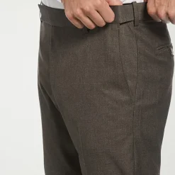 Savane Premium Stretch Expandable Waist Mens Straight Fit Dress Flat Front Pant