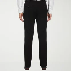 Savane Premium Stretch Expandable Waist Mens Straight Fit Dress Flat Front Pant
