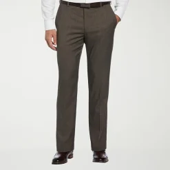 Savane Premium Stretch Expandable Waist Mens Straight Fit Dress Flat Front Pant