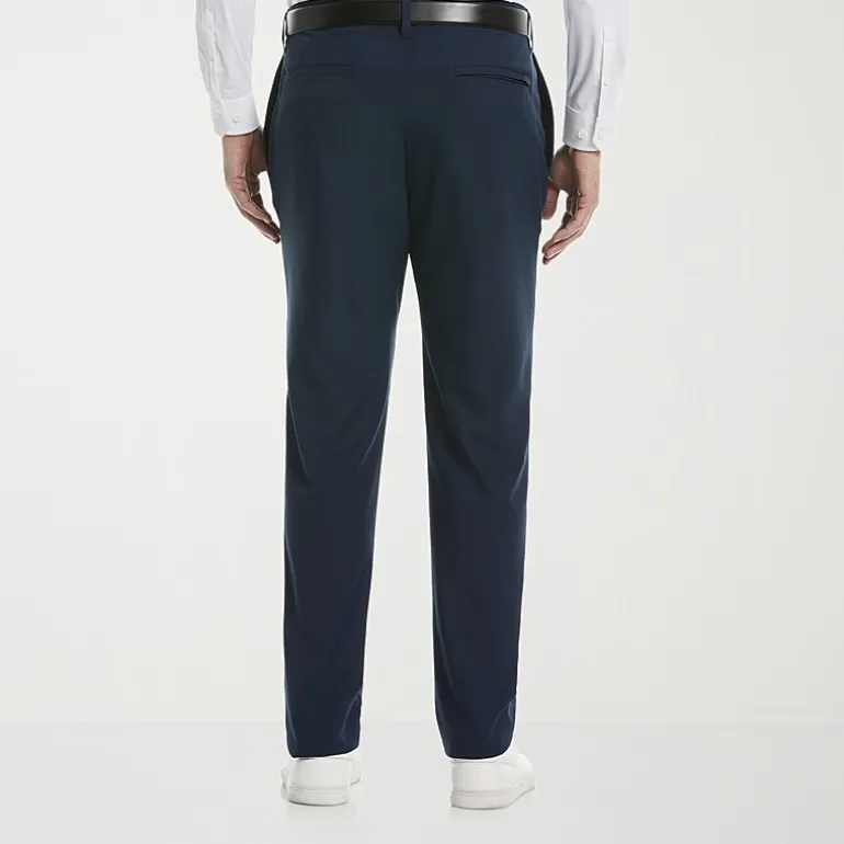 Savane Techworks Performance Mens Straight Fit Dress Flat Front Pant