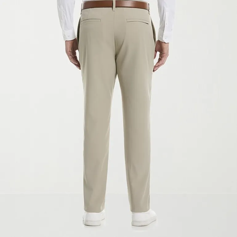 Savane Techworks Performance Mens Straight Fit Dress Flat Front Pant