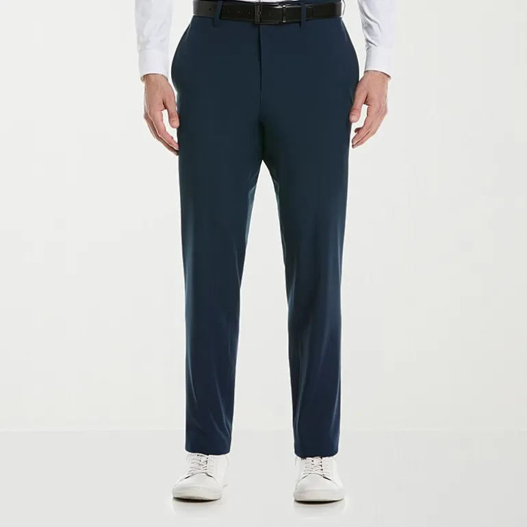 Savane Techworks Performance Mens Straight Fit Dress Flat Front Pant
