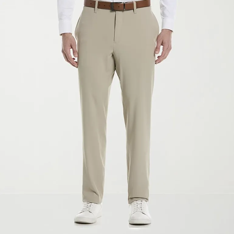 Savane Techworks Performance Mens Straight Fit Dress Flat Front Pant