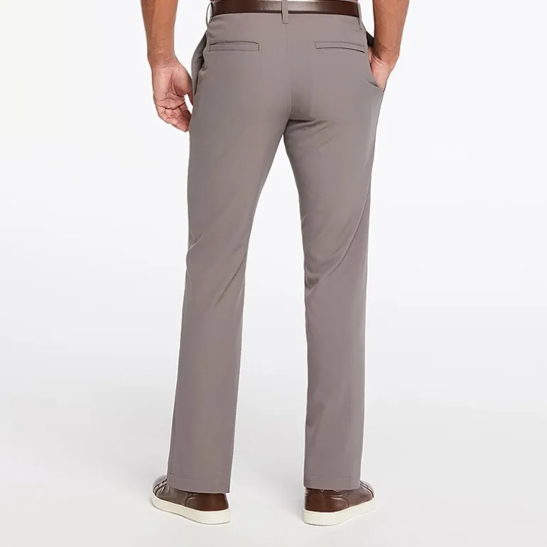 Savane Techworks Performance Mens Straight Fit Dress Flat Front Pant