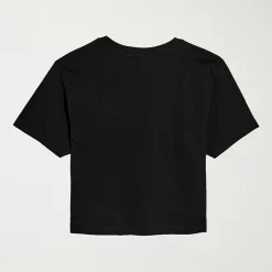 Scream 7 Logo Cropped Womens Juniors Crew Neck Short Sleeve Classic Fit Graphic T-Shirt