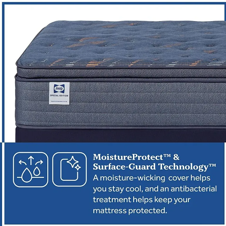 Sealy Special Edition Warner 12" Plush Pillow Top - Mattress + Box Spring