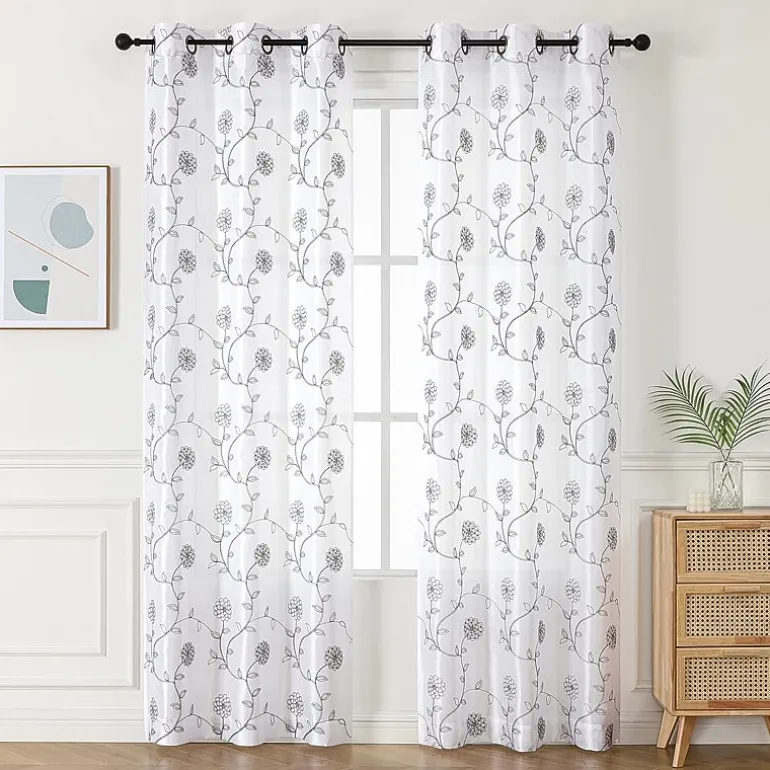 Sebastian Grommet Top Light-Filtering Set of 2 Curtain Panel