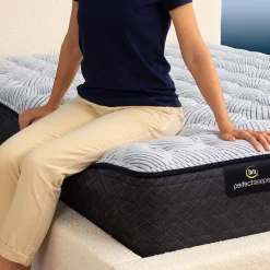 Serta Perfect Sleeper Blue Lagoon Nights 13.5" Medium Tight Top - Mattress + Box Spring