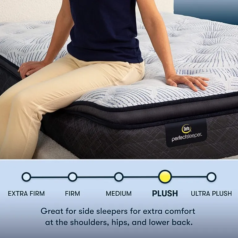Serta Perfect Sleeper Blue Lagoon Nights 14.5" Plush Pillow Top - Mattress + Box Spring