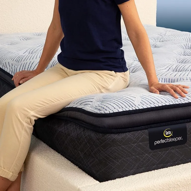 Serta Perfect Sleeper Blue Lagoon Nights 14.5" Plush Pillow Top - Mattress + Box Spring