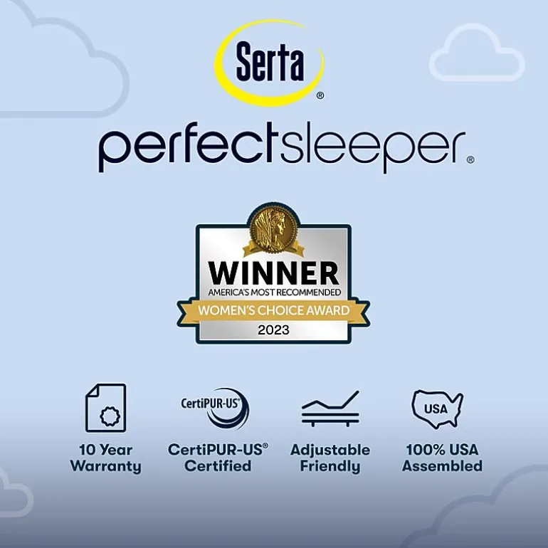 Serta Perfect Sleeper Blue Lagoon Nights 13.5" Plush Tight Top - Mattress + Box Spring