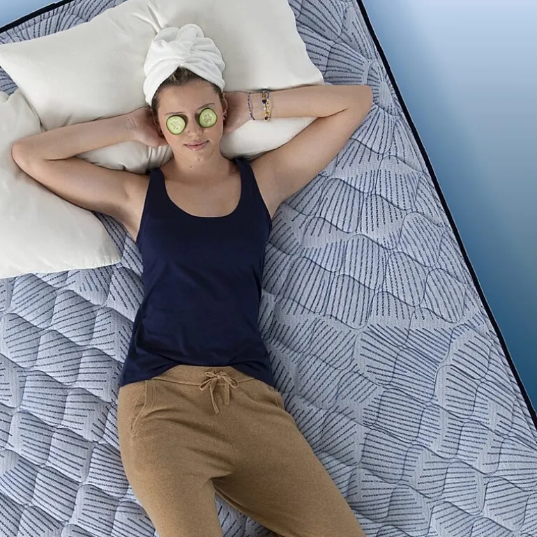 Serta Perfect Sleeper Blue Lagoon Nights 13.5" Plush Tight Top - Mattress + Box Spring