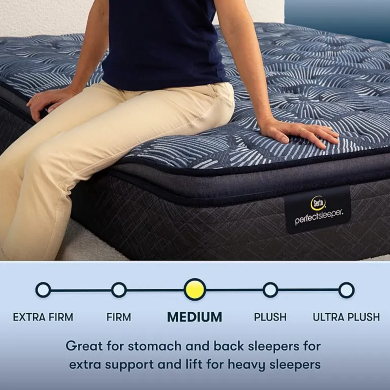 Serta Perfect Sleeper Cobalt Calm Plus 14.5" Medium Pillow Top - Mattress + Box Spring