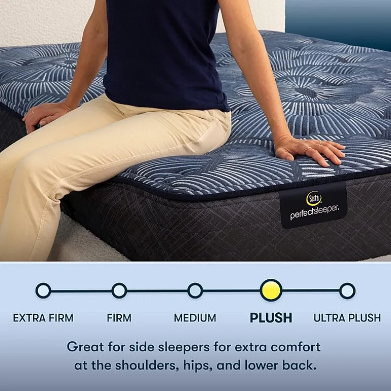 Serta Perfect Sleeper Cobalt Calm 13.25" Plush Tight Top - Mattress + Box Spring