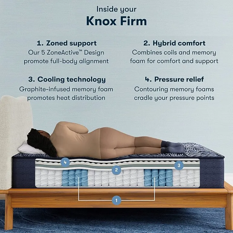 Serta Quilted Perfect Sleeper X Hybrid Knox 13.5" Firm Tight Top - Mattress + Box Spring
