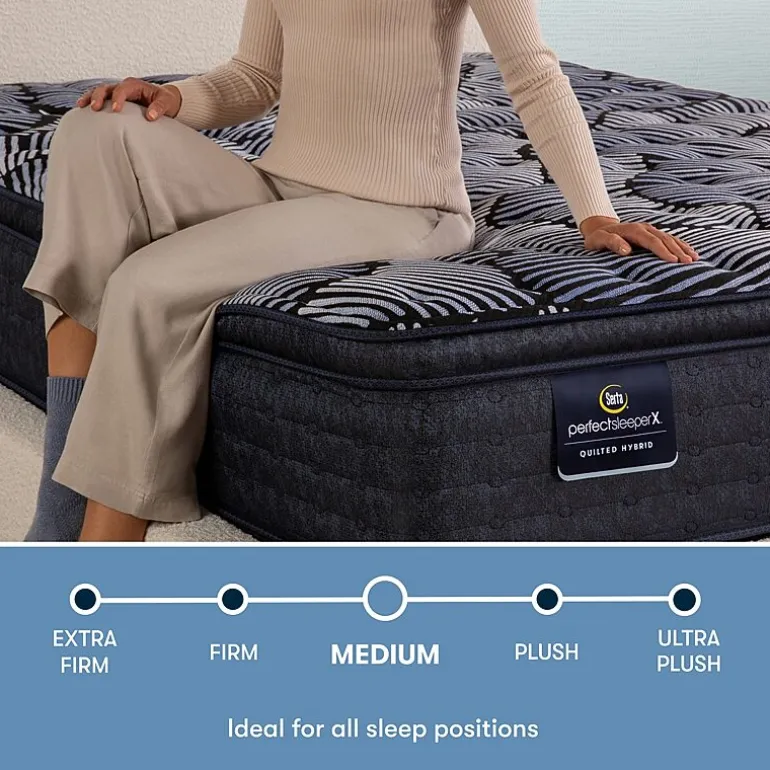 Serta Quilted Perfect Sleeper X Hybrid Lexton 14.25" Medium Pillow Top - Mattress + Box Spring
