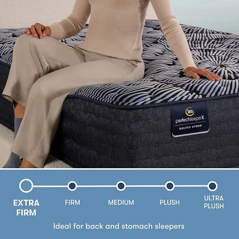 Serta Quilted Perfect Sleeper X Hybrid Excelled 13.75" Extra Firm Tight Top - Mattress + Box Spring