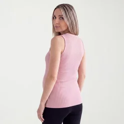 24seven Comfort Apparel Maternity Womens Maternity Round Neck Sleeveless Tank Top