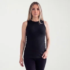24seven Comfort Apparel Maternity Womens Maternity Round Neck Sleeveless Tank Top