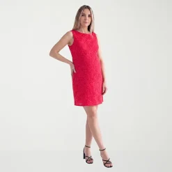 24seven Comfort Apparel Maternity Womens Maternity Boat Neck Sleeveless Shift Dress