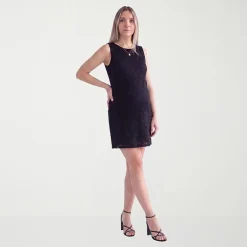 24seven Comfort Apparel Maternity Womens Maternity Boat Neck Sleeveless Shift Dress