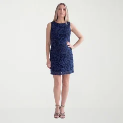 24seven Comfort Apparel Maternity Womens Maternity Boat Neck Sleeveless Shift Dress