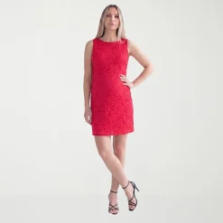 24seven Comfort Apparel Maternity Womens Maternity Boat Neck Sleeveless Shift Dress