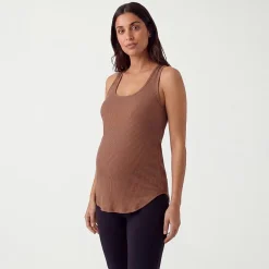 24seven Comfort Apparel Maternity Womens Maternity Scoop Neck Sleeveless Tank Top