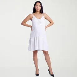 24seven Comfort Apparel Maternity Womens Maternity Scoop Neck Sleeveless A-Line Dress