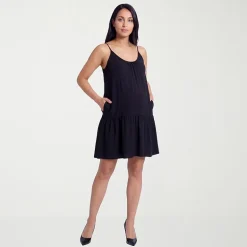 24seven Comfort Apparel Maternity Womens Maternity Scoop Neck Sleeveless A-Line Dress