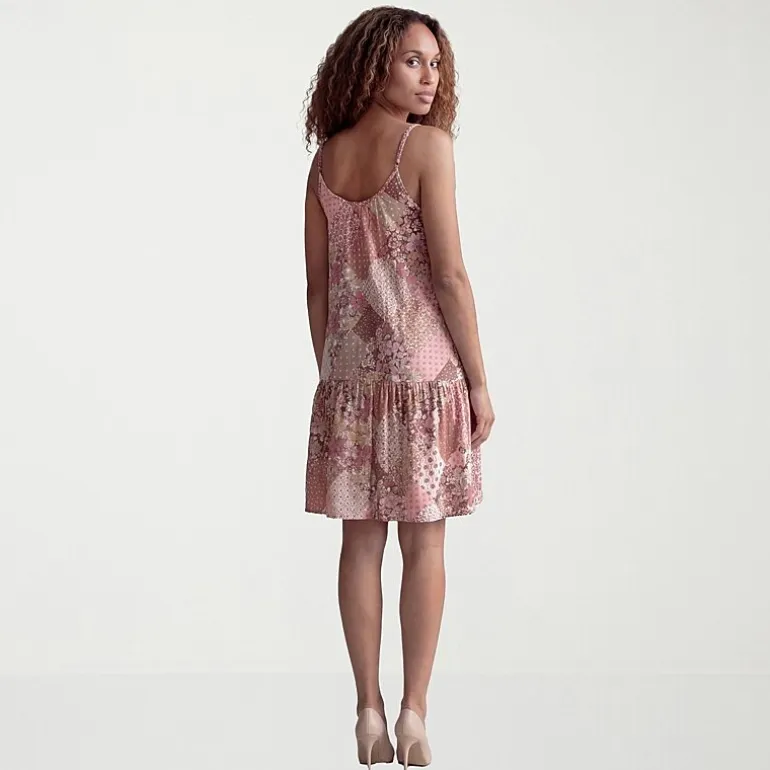 24seven Comfort Apparel Maternity Womens Maternity Scoop Neck Sleeveless Paisley A-Line Dress