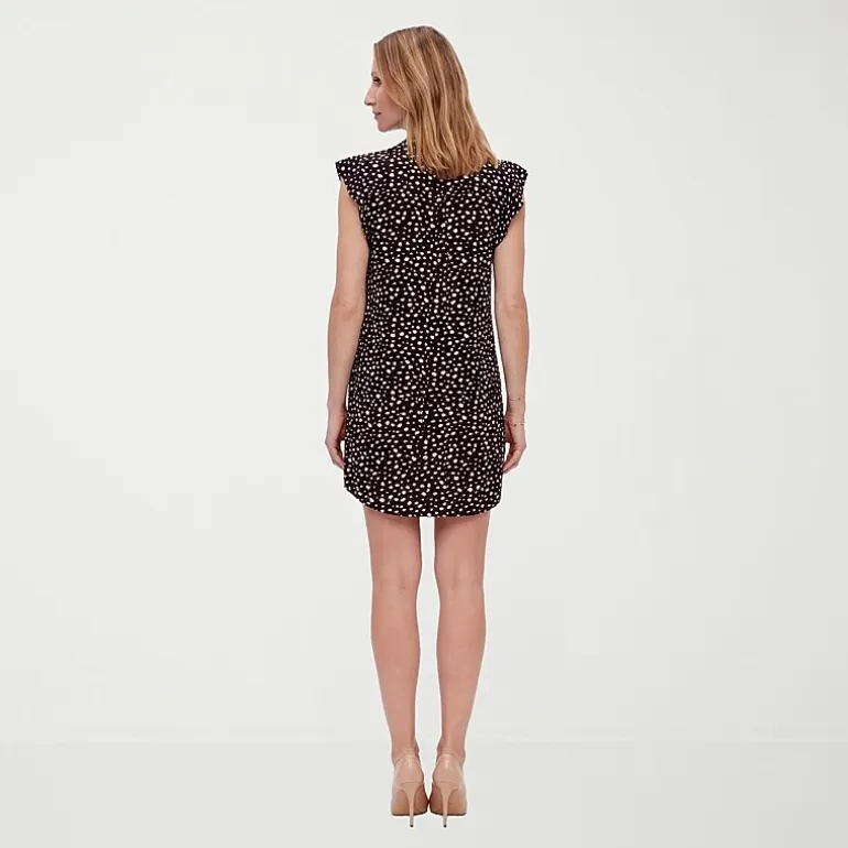 24seven Comfort Apparel Maternity Womens Maternity V Neck Sleeveless Abstract A-Line Dress