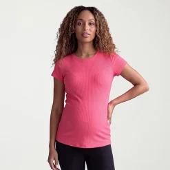24seven Comfort Apparel Maternity Womens Maternity Round Neck Short Sleeve T-Shirt