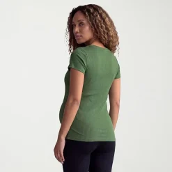 24seven Comfort Apparel Maternity Womens Maternity Round Neck Short Sleeve T-Shirt