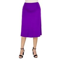 24seven Comfort Apparel Womens Maternity Mid Rise A-Line Skirt