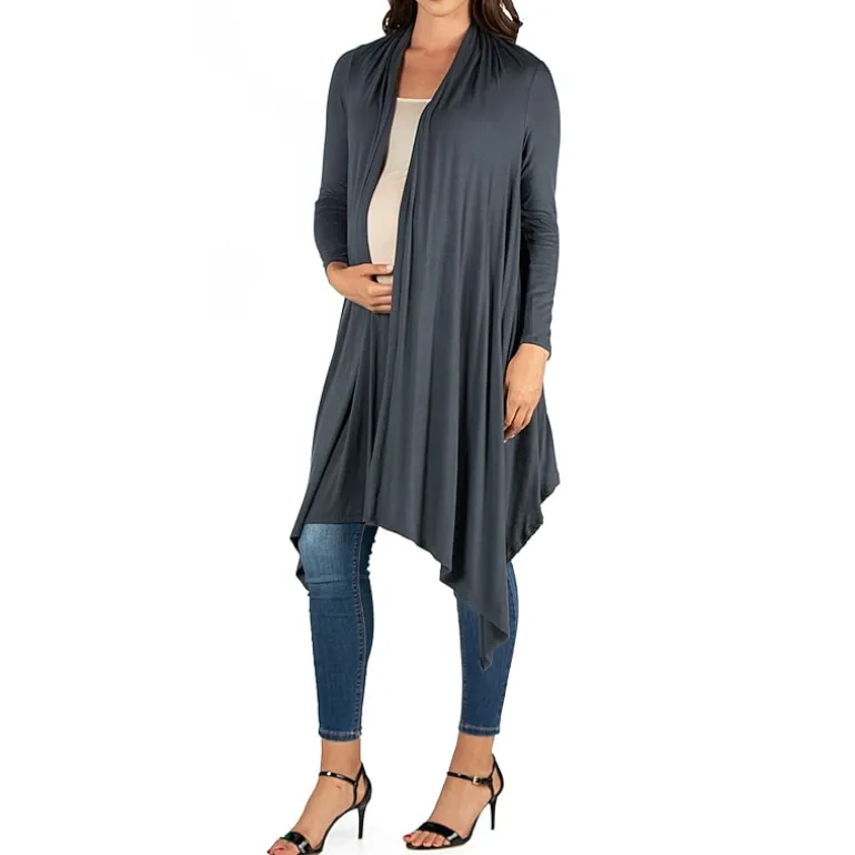 24seven Comfort Apparel Womens Maternity Midweight Soft Shell Vest
