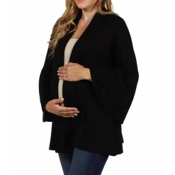 24seven Comfort Apparel Womens Maternity Midweight Soft Shell Vest