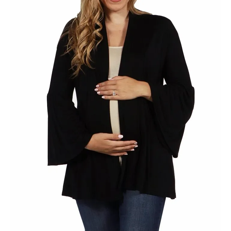 24seven Comfort Apparel Womens Maternity Midweight Soft Shell Vest