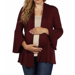 24seven Comfort Apparel Womens Maternity Midweight Soft Shell Vest