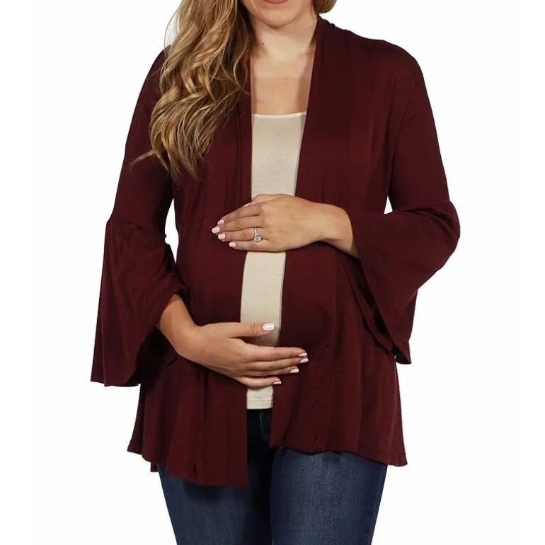 24seven Comfort Apparel Womens Maternity Midweight Soft Shell Vest