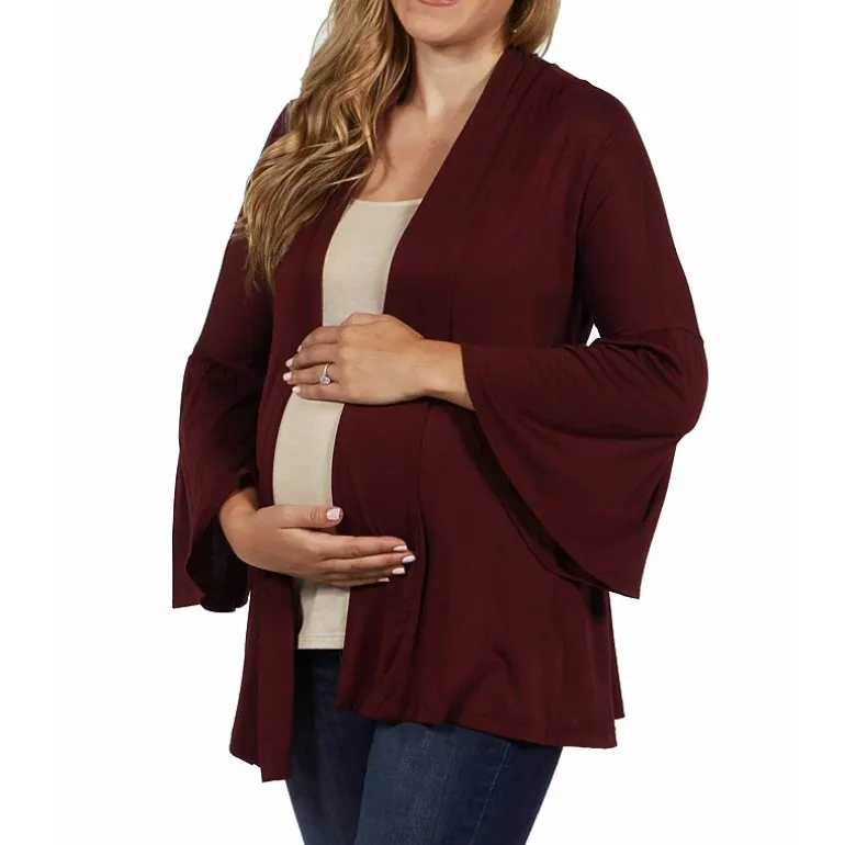 24seven Comfort Apparel Womens Maternity Midweight Soft Shell Vest