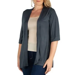 24seven Comfort Apparel Womens Plus Midweight Softshell Vest Jacket