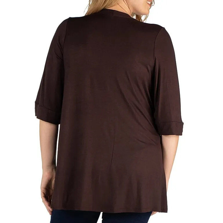 24seven Comfort Apparel Womens Plus Midweight Softshell Vest Jacket