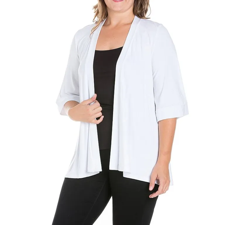 24seven Comfort Apparel Womens Plus Midweight Softshell Vest Jacket
