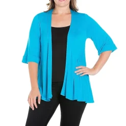 24seven Comfort Apparel Womens Plus Midweight Softshell Vest Jacket