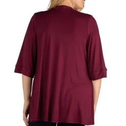 24seven Comfort Apparel Womens Plus Midweight Softshell Vest Jacket