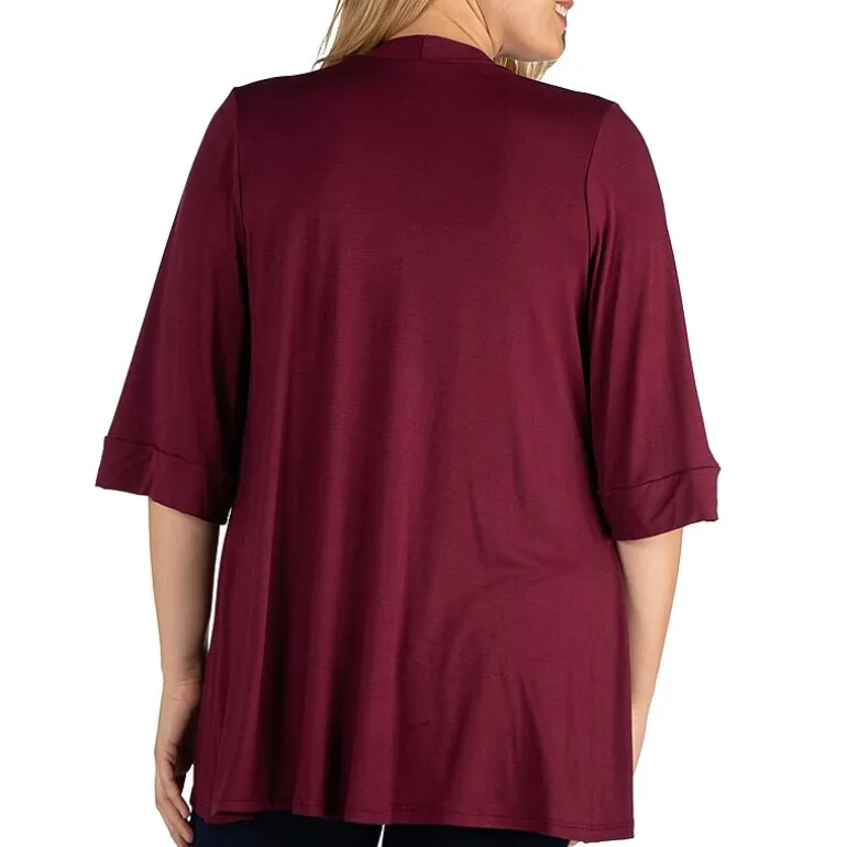 24seven Comfort Apparel Womens Plus Midweight Softshell Vest Jacket