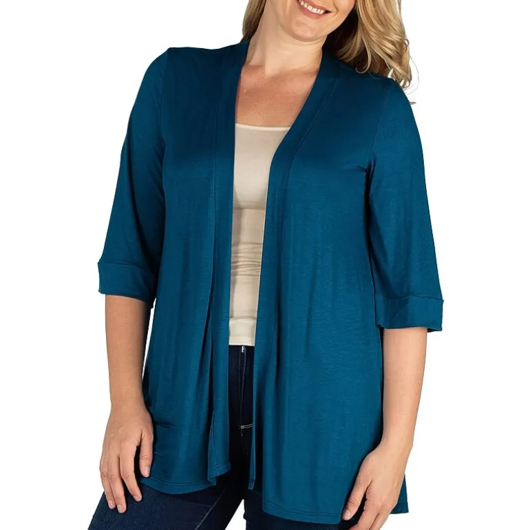 24seven Comfort Apparel Womens Plus Midweight Softshell Vest Jacket